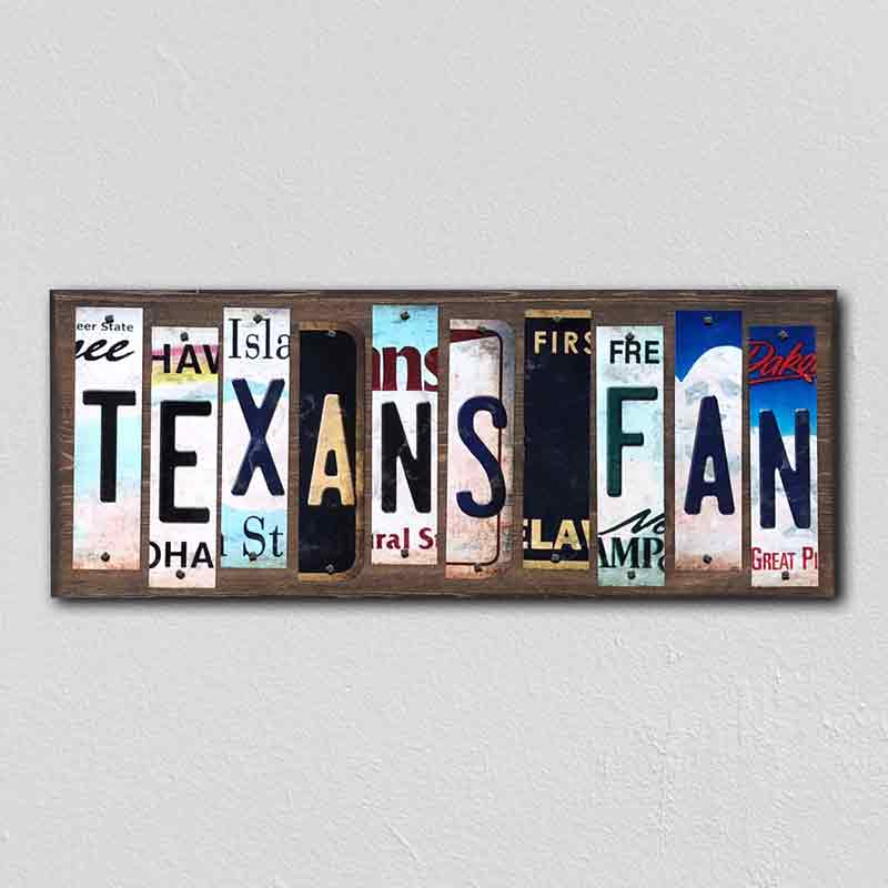 Texans FAN Wholesale Novelty License Plate Strips Wood Sign