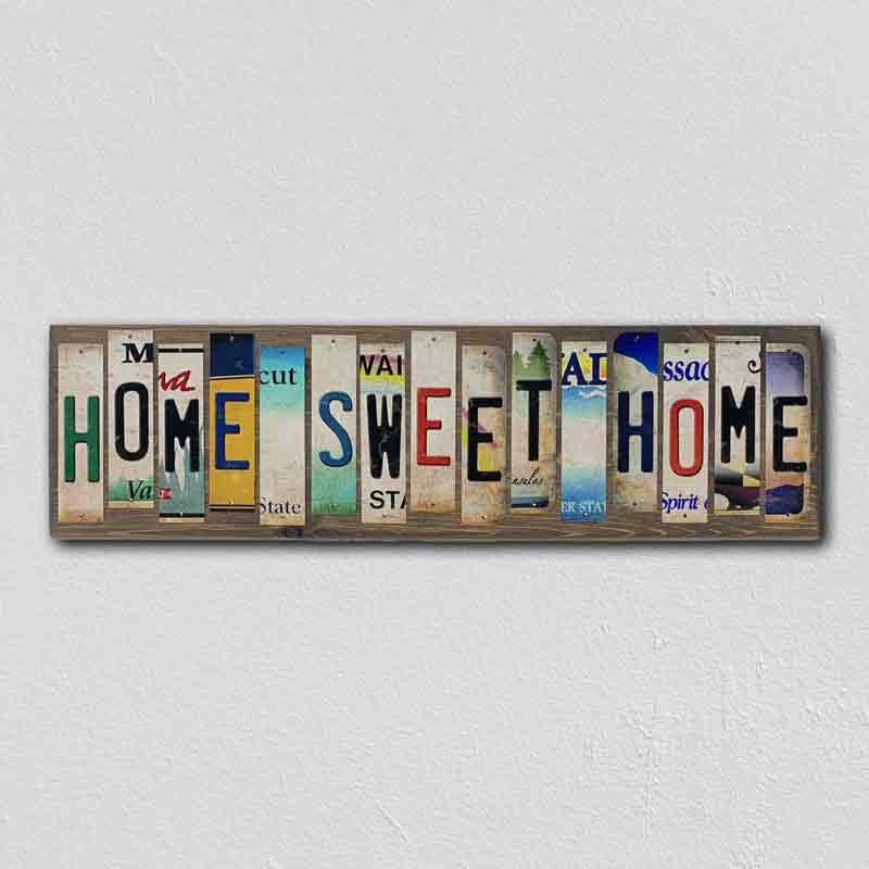 Home Sweet Home Wholesale Novelty License Plate Strips Wood Sign
