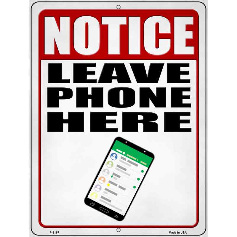Leave Phone Here Wholesale Novelty Metal Parking SIGN