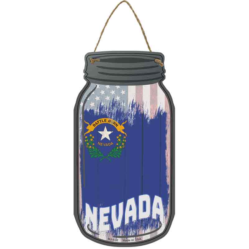 Nevada | USA FLAG Wholesale Novelty Metal Mason Jar Sign