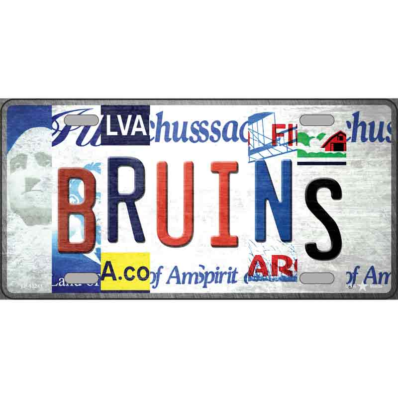 Bruins Strip Art Wholesale Novelty Metal License Plate Tag