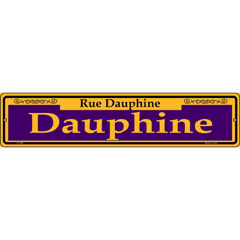 Dauphine Purple Wholesale Novelty Small Metal Street Sign