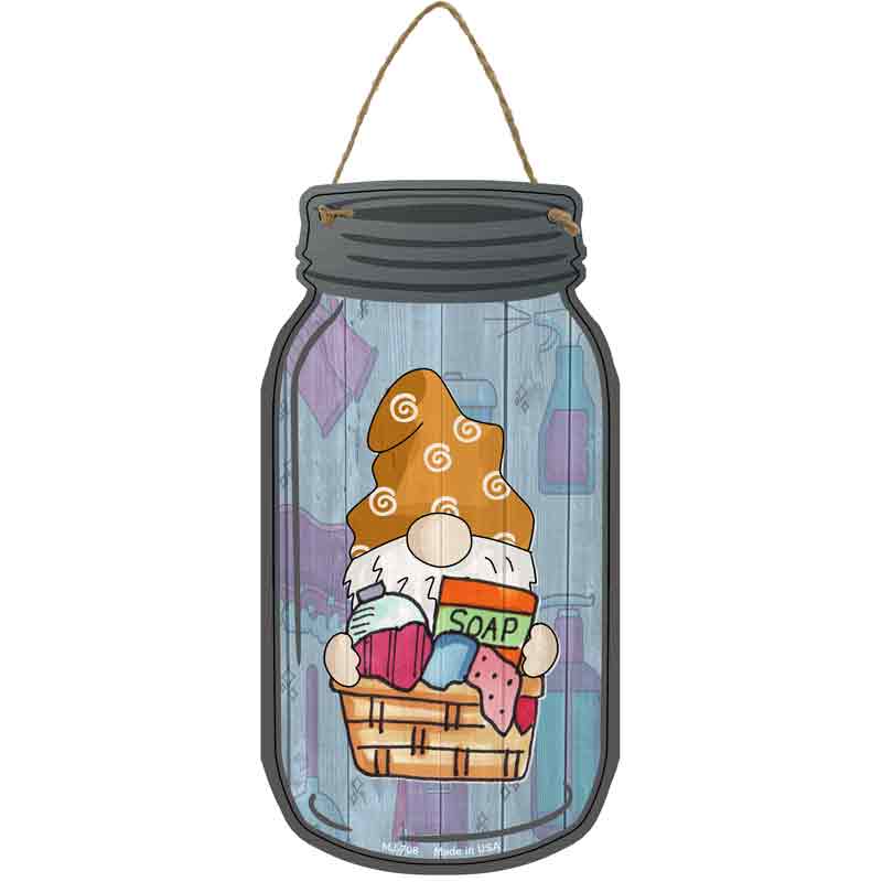 Gnome With Laundry Wholesale Novelty Metal Mason Jar SIGN