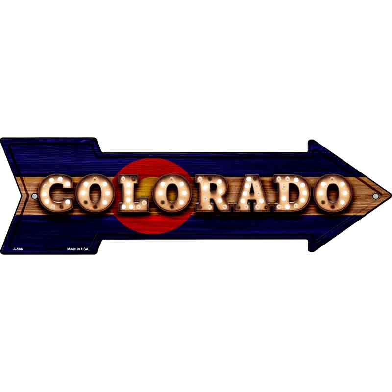 Colorado Bulb Lettering With State FLAG Wholesale Novelty Arrows