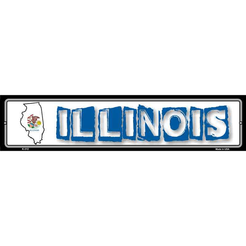 Illinois State Outline Wholesale Novelty Metal Vanity Small Street SIGN