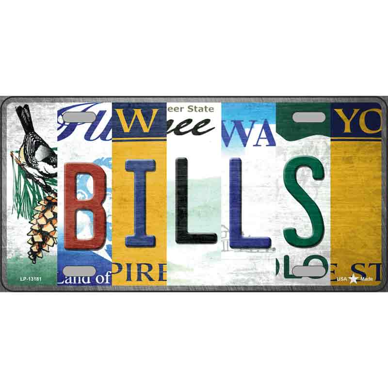 Bills Strip Art Wholesale Novelty Metal License Plate Tag