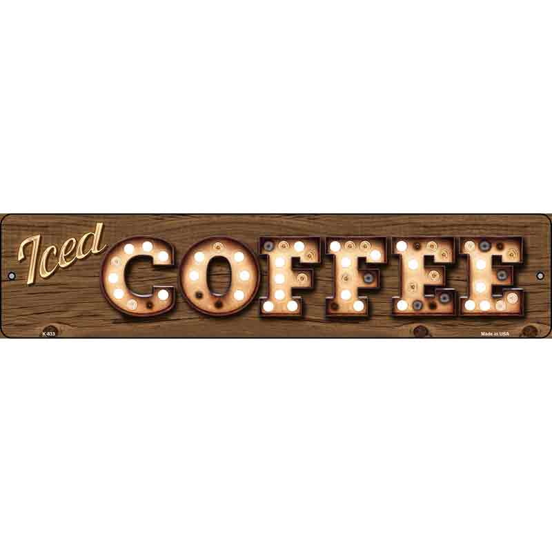 Iced COFFEE Bulb Lettering Wholesale Small Street Sign
