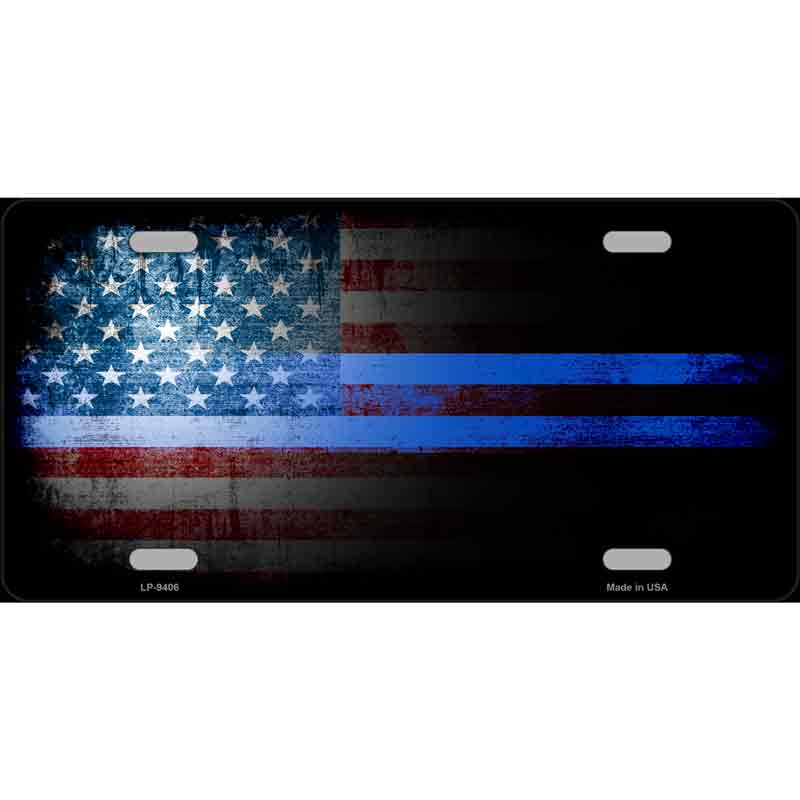 American FLAG Police Novelty Wholesale Metal License Plate