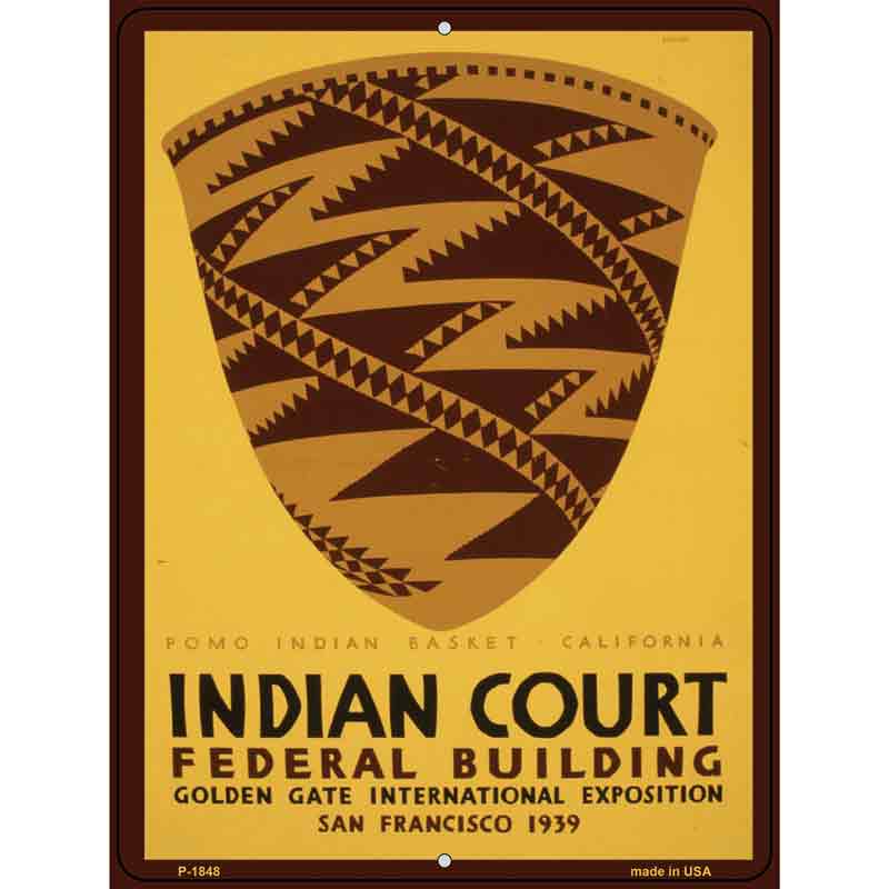 Indian Court VINTAGE Poster Wholesale Parking Sign