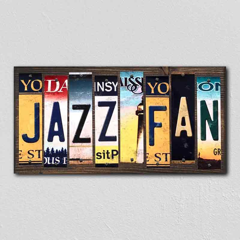 Jazz FAN Wholesale Novelty License Plate Strips Wood Sign