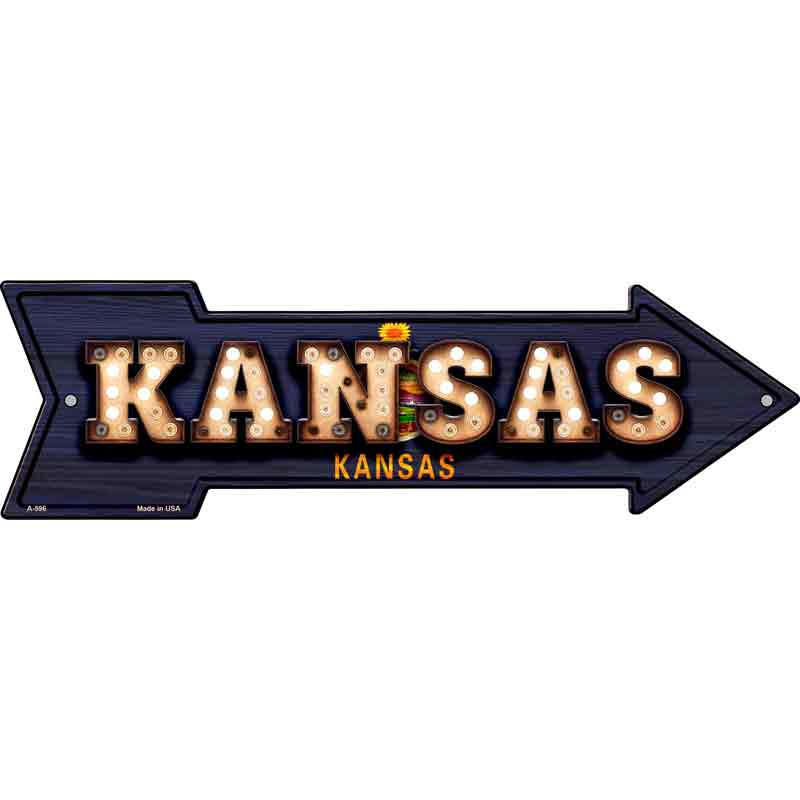 Kansas Bulb Lettering With State FLAG Wholesale Novelty Arrows