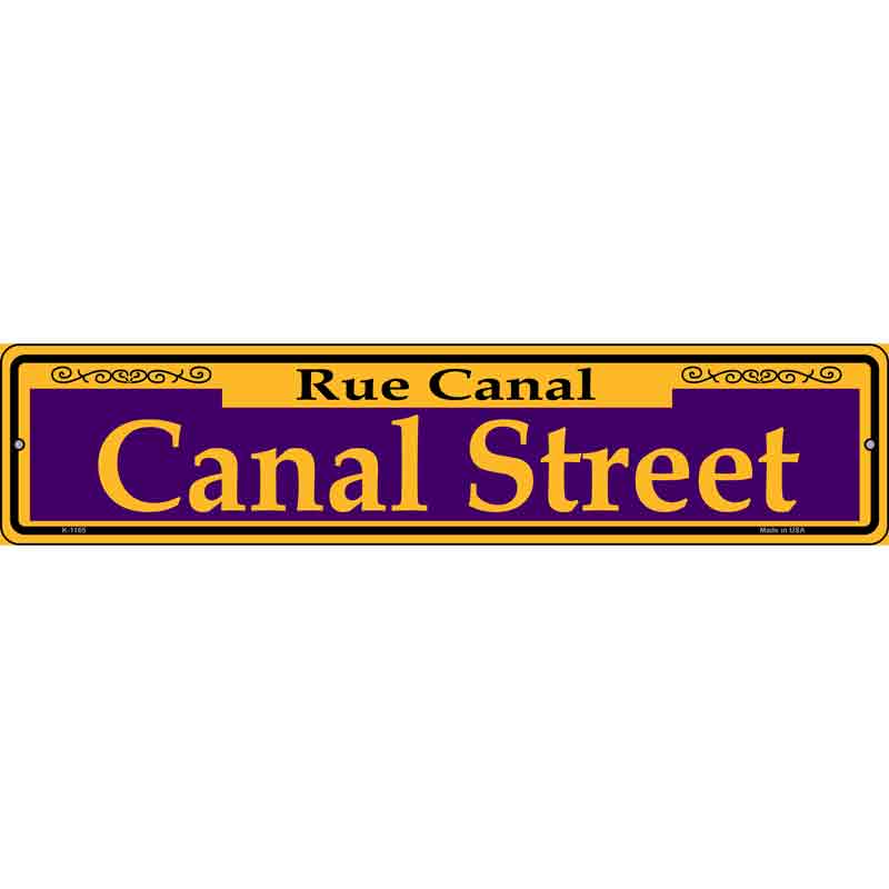 Canal Street Purple Wholesale Novelty Small Metal Street Sign