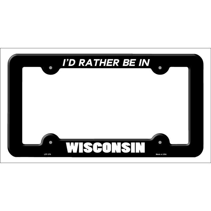 Be In Wisconsin Wholesale Novelty Metal License Plate FRAME
