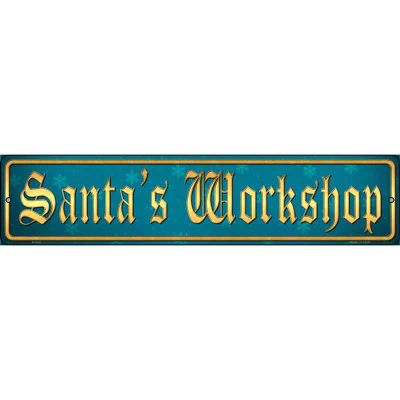 Santas Workshop Wholesale Novelty Metal Small Street Sign