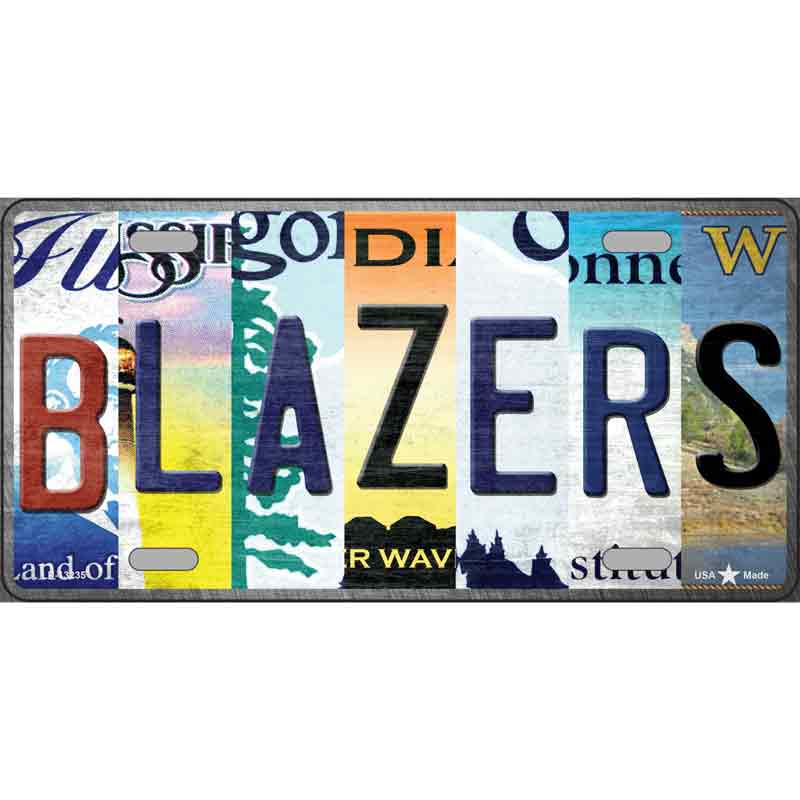 Blazers Strip Art Wholesale Novelty Metal License Plate Tag