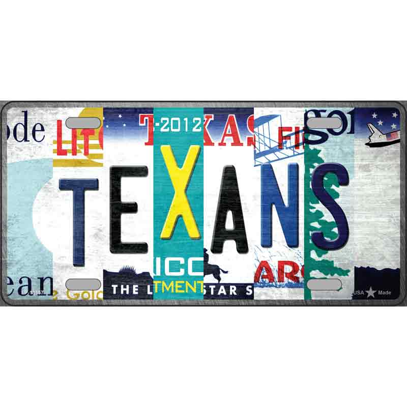 Texans Strip Art Wholesale Novelty Metal License Plate Tag