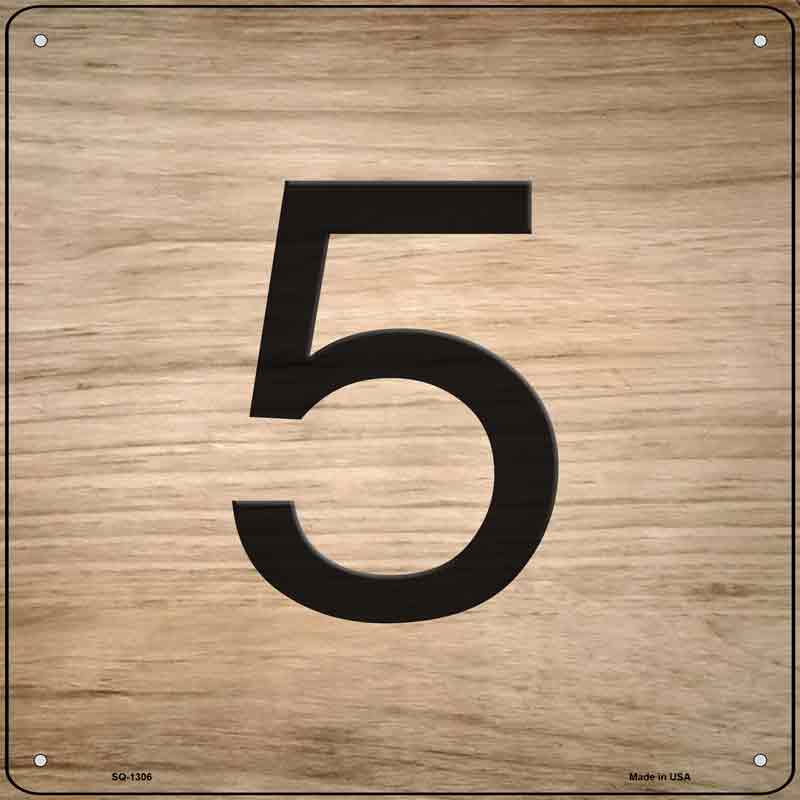 5 Number Tiles Wholesale Novelty Metal Square SIGN