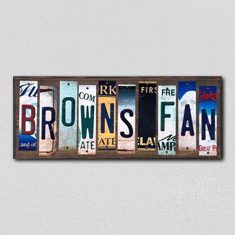 Browns FAN Wholesale Novelty License Plate Strips Wood Sign