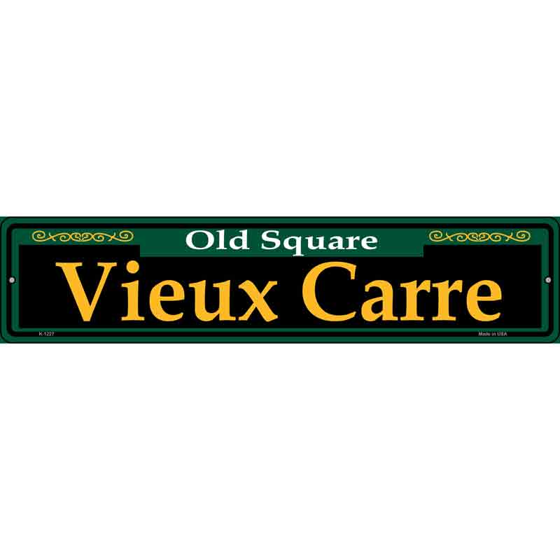 Vieux Carre Green Wholesale Novelty Small Metal Street Sign