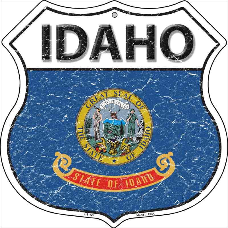 Idaho State FLAG Highway Shield Wholesale Metal Sign