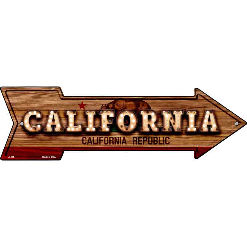 California Bulb Lettering With State FLAG Wholesale Novelty Arrows