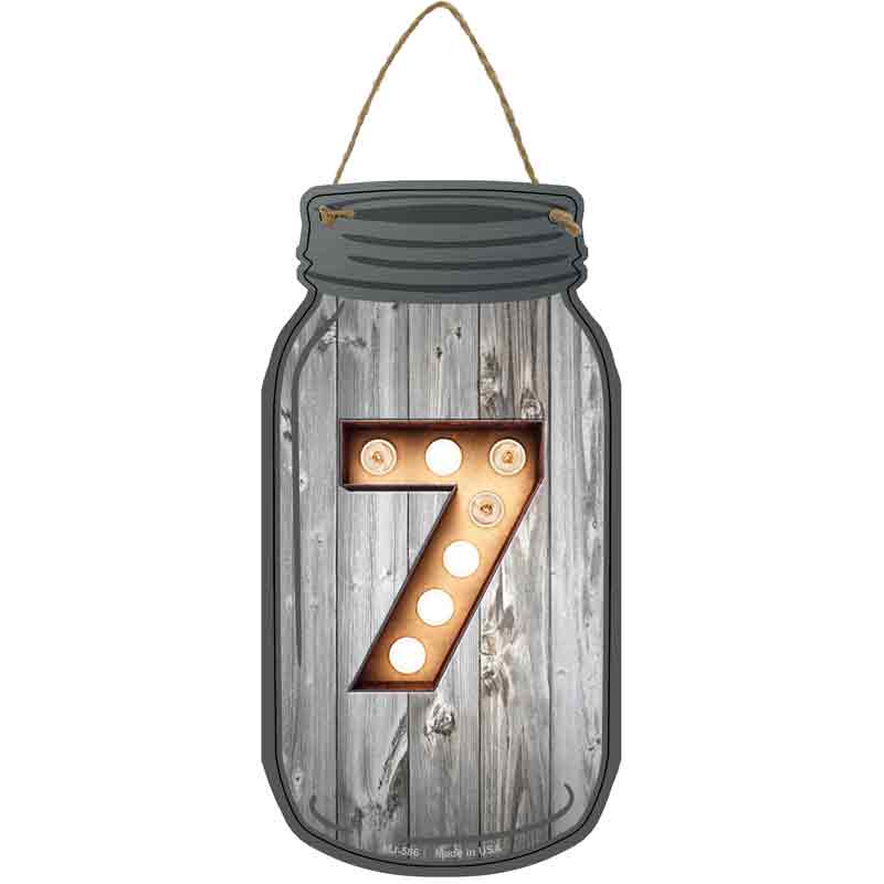 7 Bulb Lettering Wholesale Novelty Metal Mason Jar SIGN