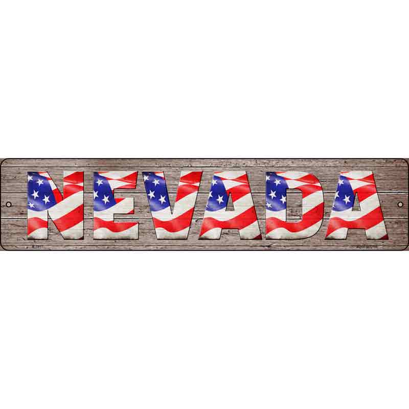 Nevada USA FLAG Lettering Wholesale Novelty Small Metal Street Sign