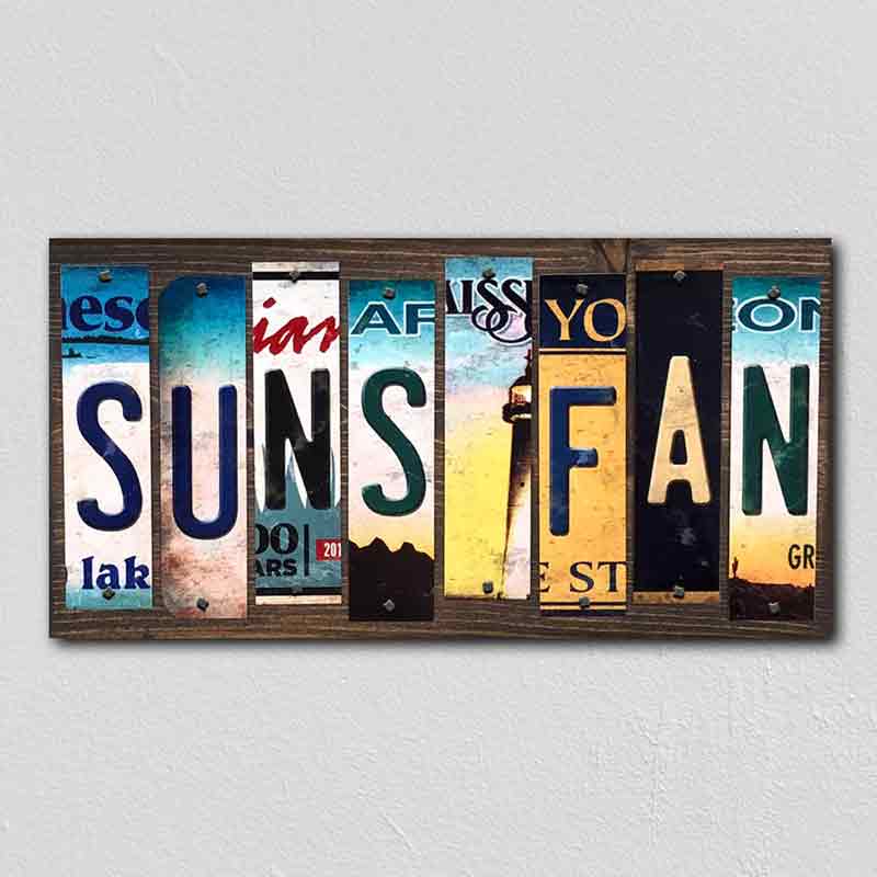 Suns Fan Wholesale Novelty License Plate Strips Wood Sign