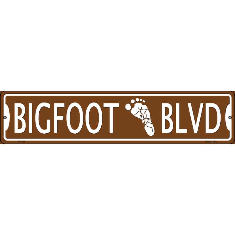 Bigfoot Blvd Wholesale Novelty Small Metal Street Sign