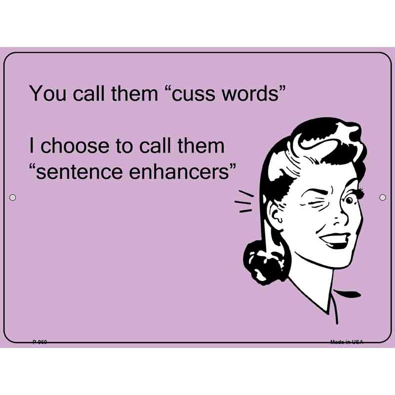 You Call Them Cuss Words E-Cards Wholesale Metal Novelty Small Parking SIGN