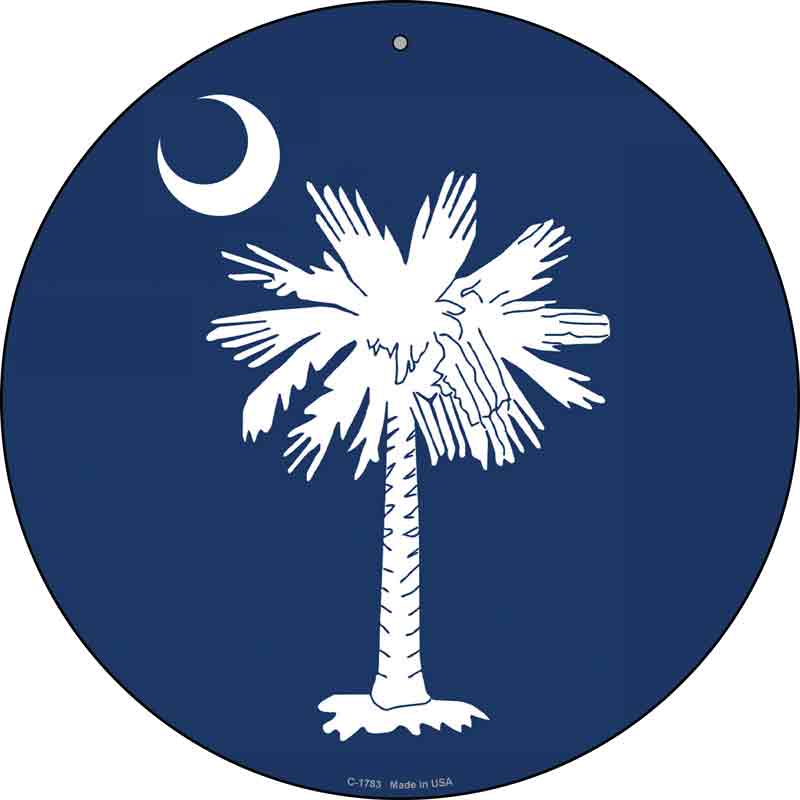 South Carolina FLAG Wholesale Novelty Metal Circle Sign C-1783