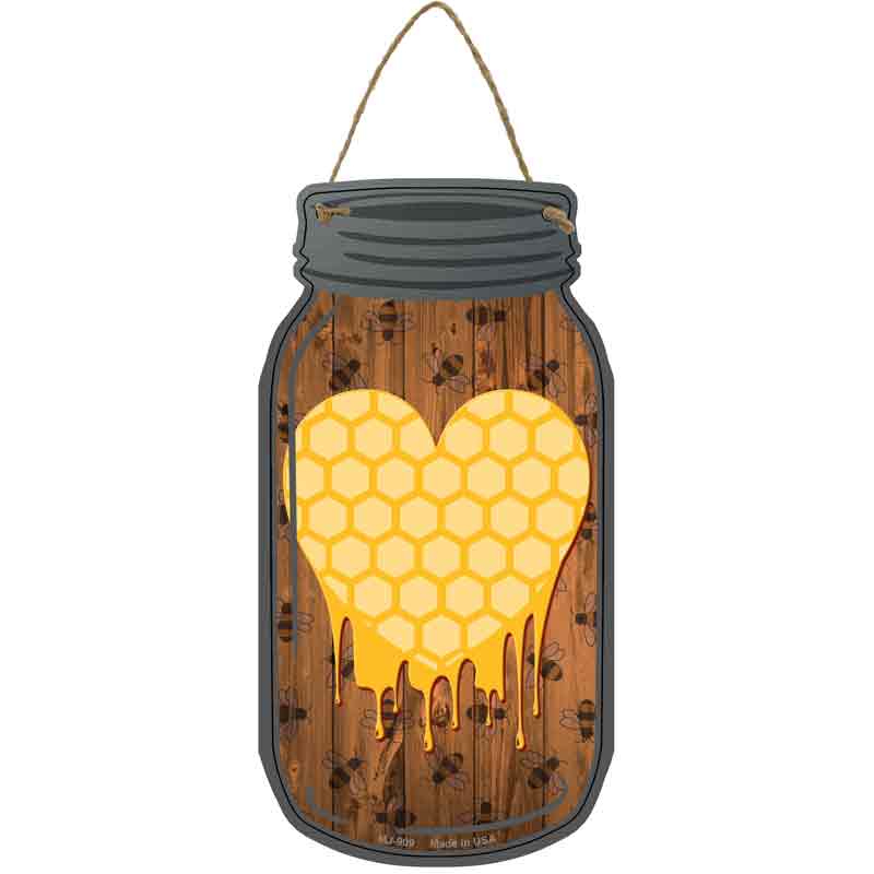 Honeycomb Heart Wholesale Novelty Metal Mason Jar SIGN