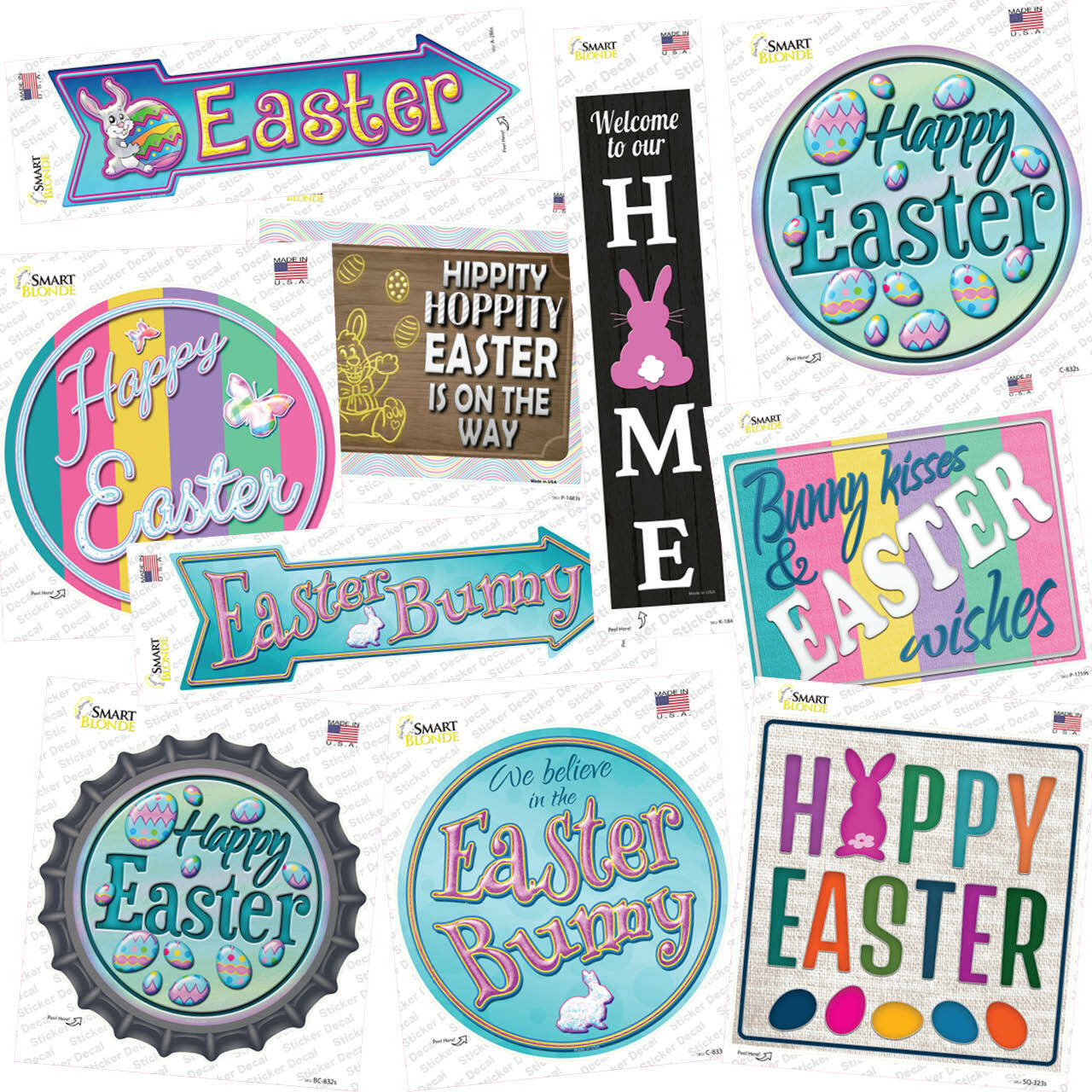 Easter 50 Piece Wholesale Novelty Assorted STICKER Decal Pack