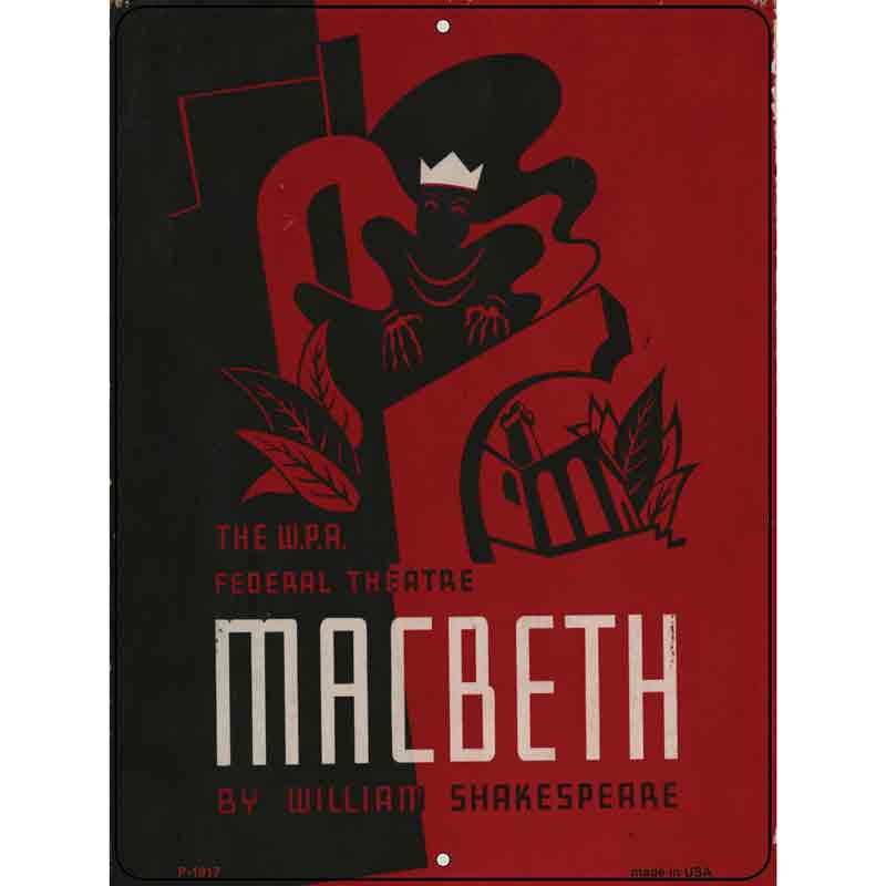 Macbeth by Shakespeare Vintage POSTER Wholesale Parking Sign