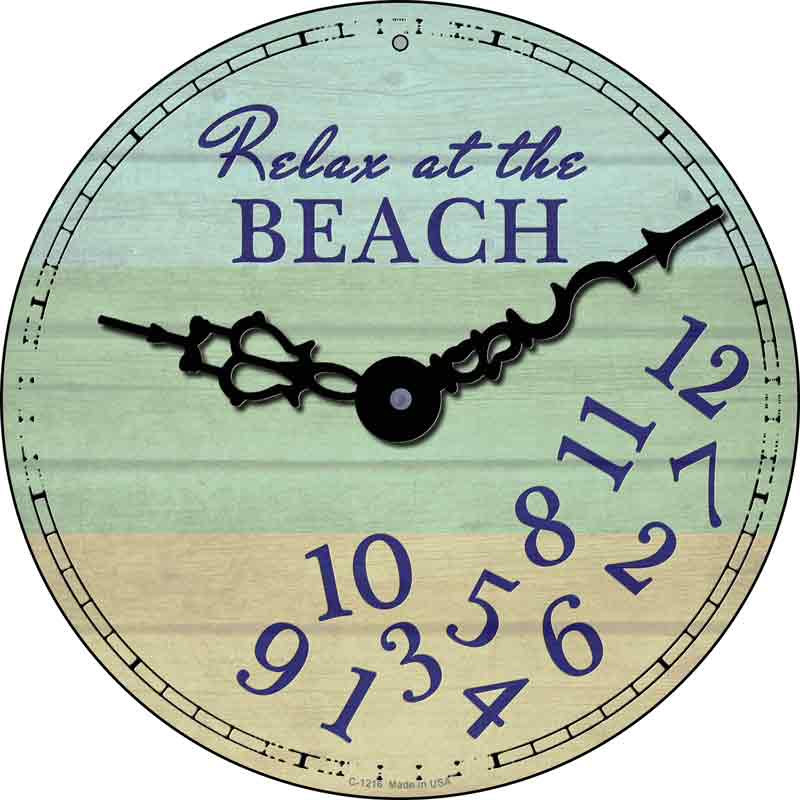Relax At The Beach Wholesale Novelty Metal Circular SIGN