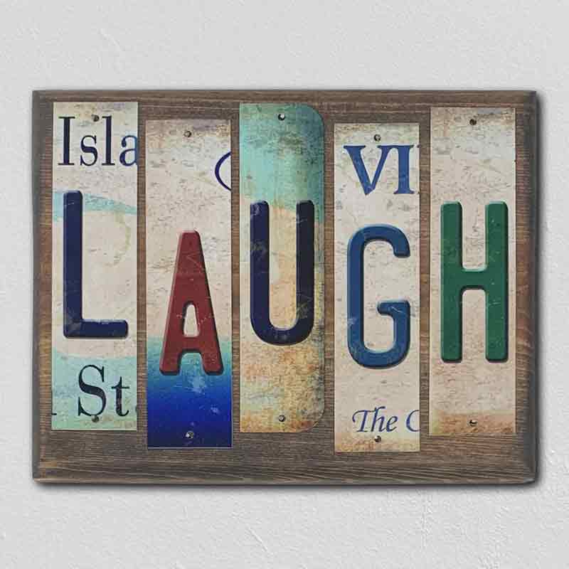 Laugh Wholesale Novelty License Plate Strips Wood Sign