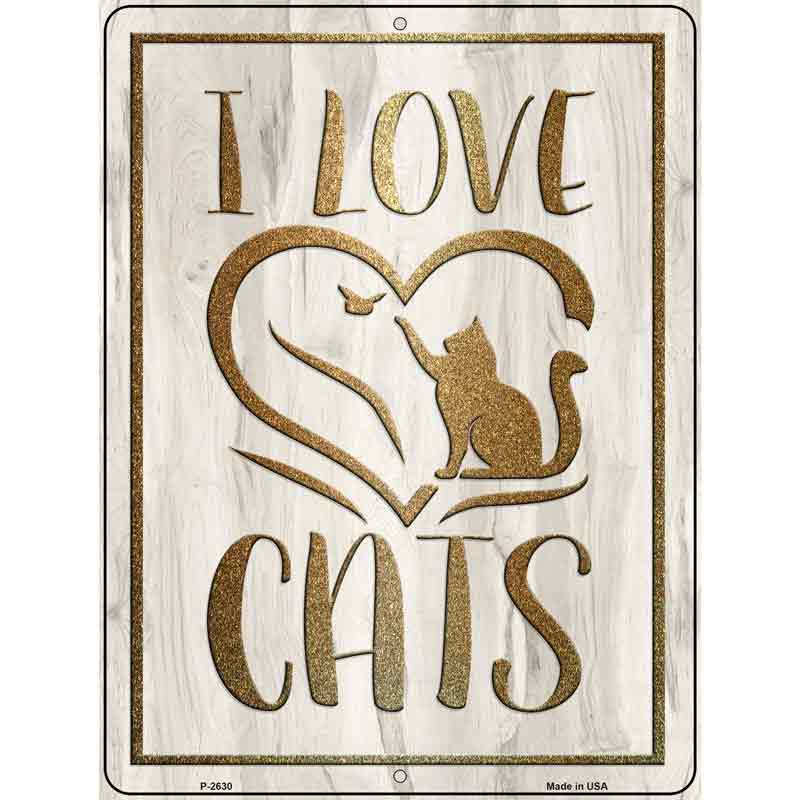 I Love Cats Wholesale Novelty Metal Parking Sign