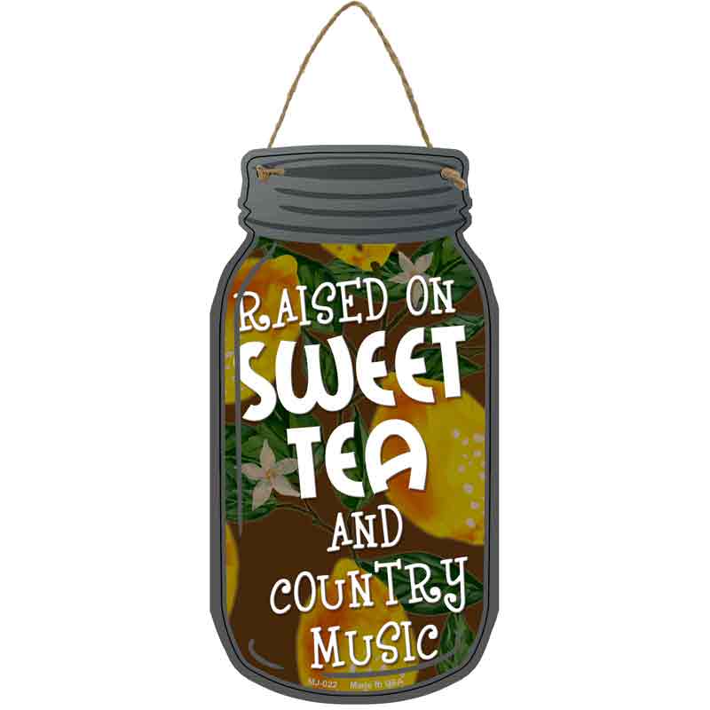 Sweet Tea and County MUSIC Wholesale Novelty Metal Mason Jar Sign