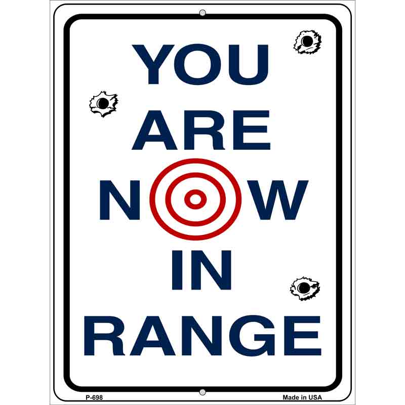 You Are Now In Range Wholesale Metal Novelty Parking SIGN