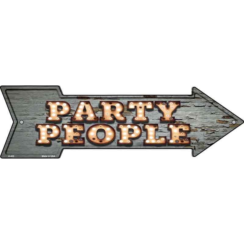 Party People Bulb Letters Wholesale Novelty Metal Arrow SIGN