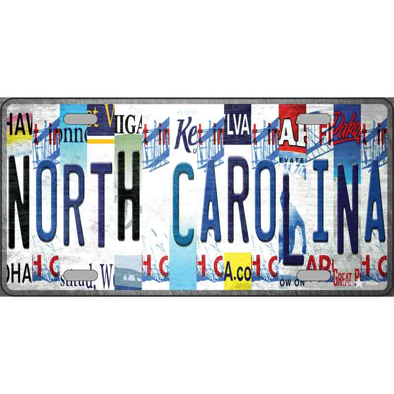 North Carolina Strip Art Wholesale Novelty Metal LICENSE PLATE Tag