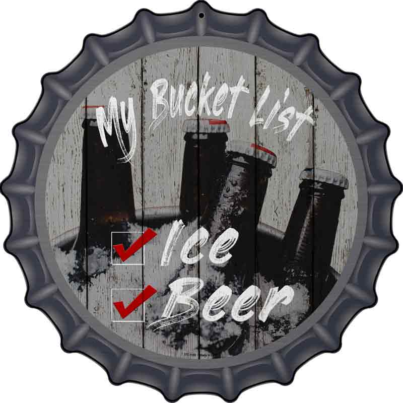 Bucket List Beer Wholesale Novelty Metal Bottle CAP