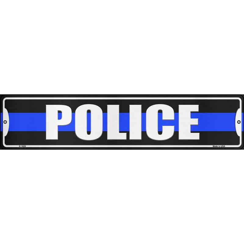 Police Blue Line Wholesale Novelty Small Metal Street Sign