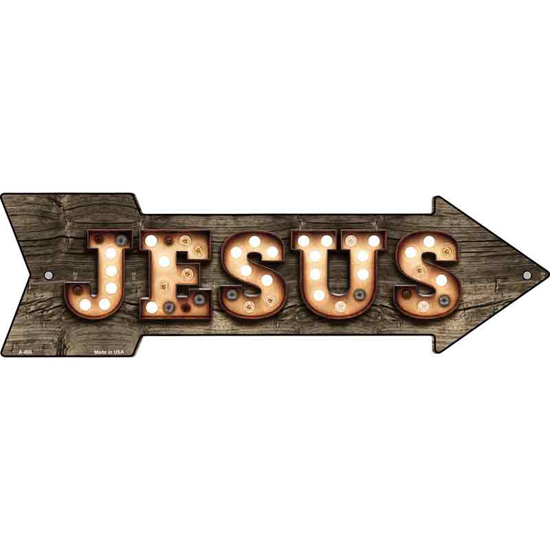 Jesus Bulb Letters Wholesale Novelty Arrow SIGN