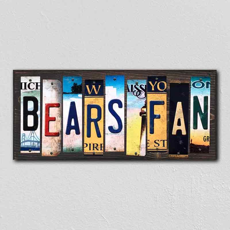Bears FAN Wholesale Novelty License Plate Strips Wood Sign