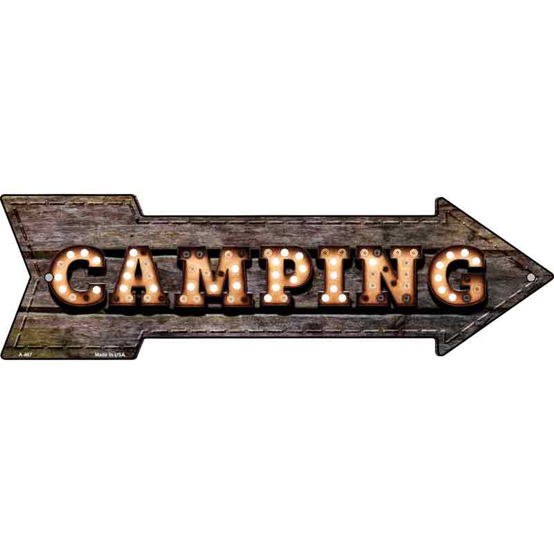 CampINg Bulb Letters Wholesale Novelty Arrow Sign