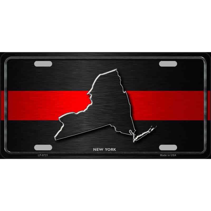 New York Thin Red Line Wholesale Metal Novelty LICENSE PLATE