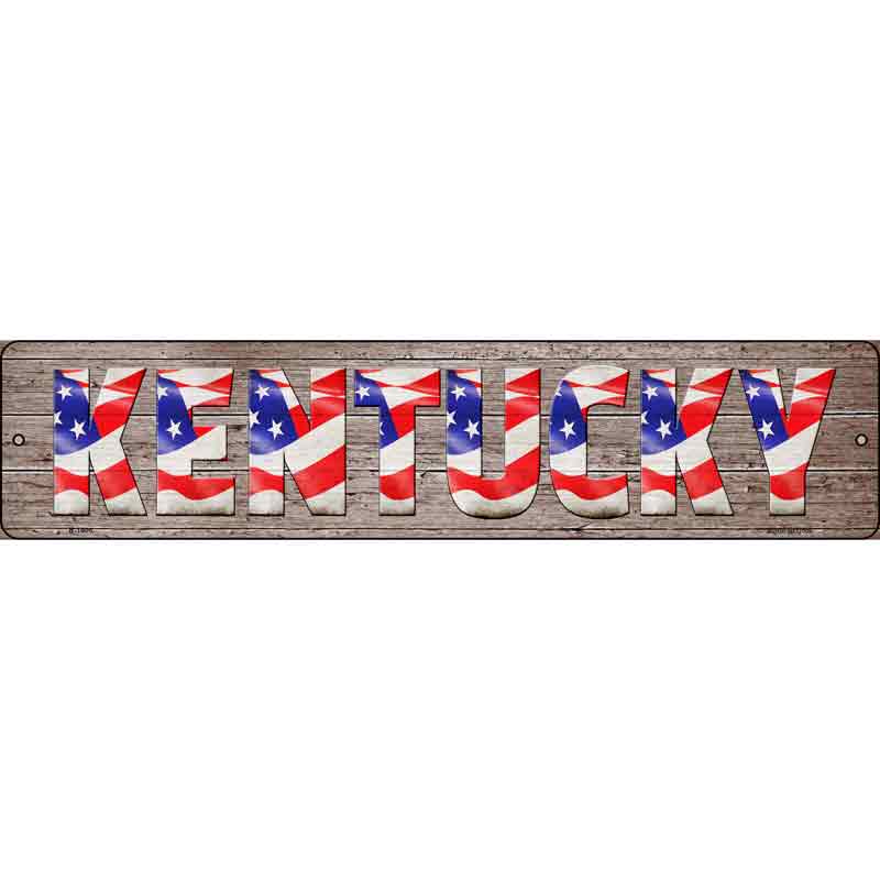 Kentucky USA FLAG Lettering Wholesale Novelty Small Metal Street Sign