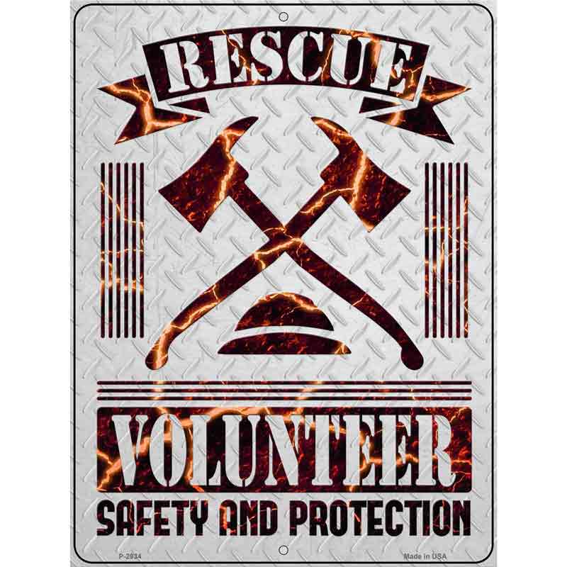 Rescue Volunteer Wholesale Novelty Metal Parking SIGN