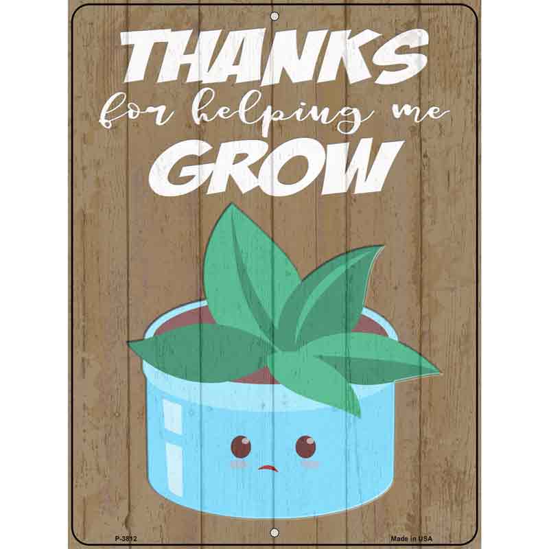 Helping Grow Blue Succulent Wholesale Novelty Metal Parking SIGN